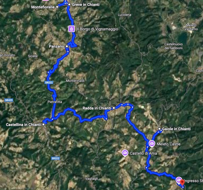 Chianti Tour Map
